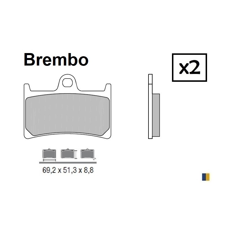 Plaquettes de frein Brembo type 07YA23SA Plaquettes de frein Brembo type 07YA23SA