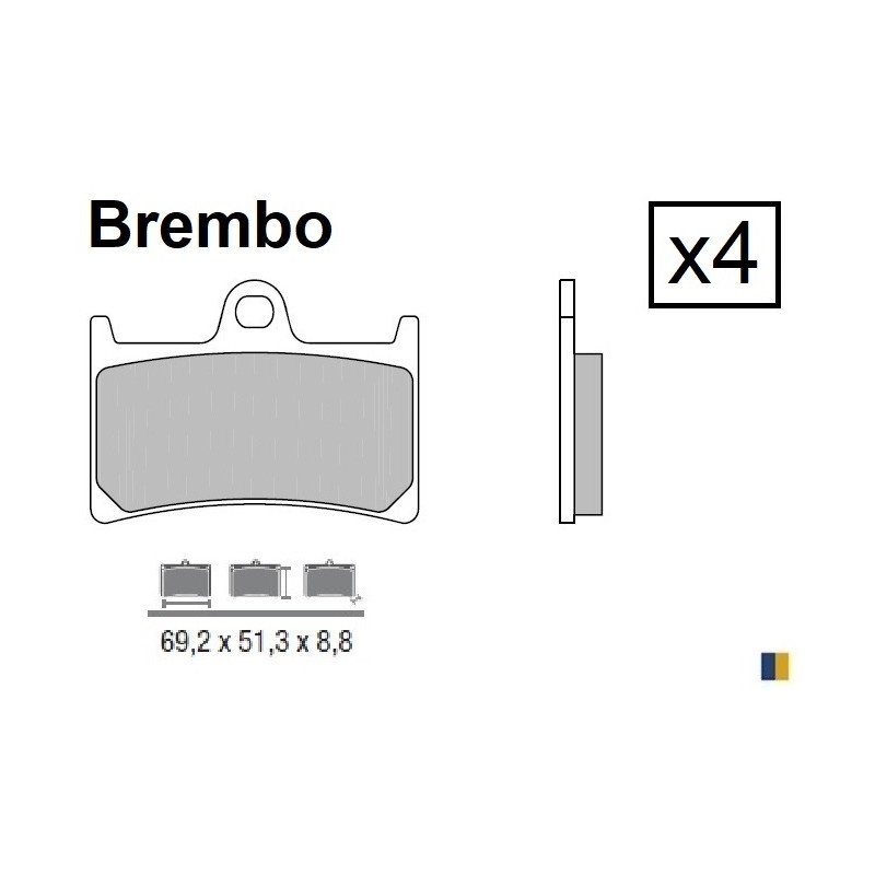 Plaquettes de frein avant Brembo SA - Yamaha FJR 1300 2001-2005 Plaquettes de frein avant Brembo SA - Yamaha FJR 1300 2001-2005