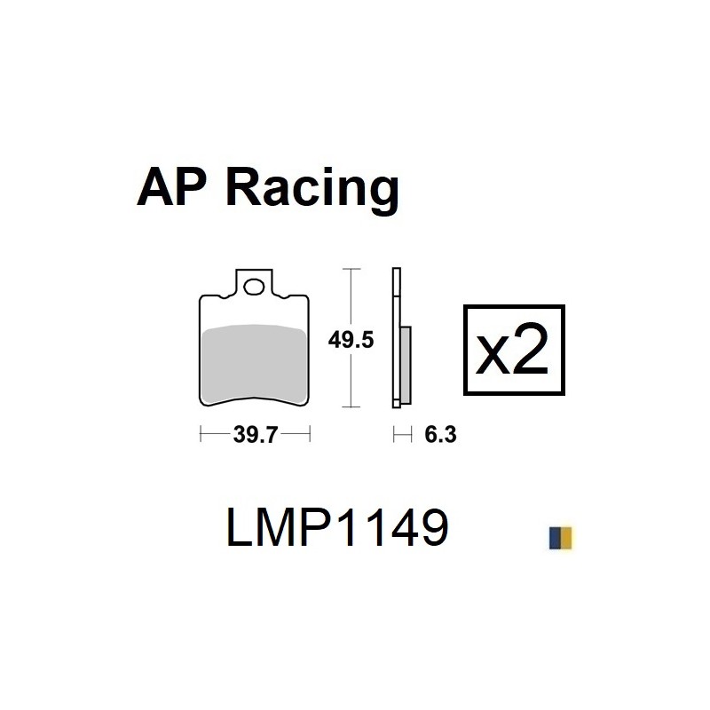 Plaquettes de frein AP Racing type LMP1149SC scooter Plaquettes de frein AP Racing type LMP1149SC scooter