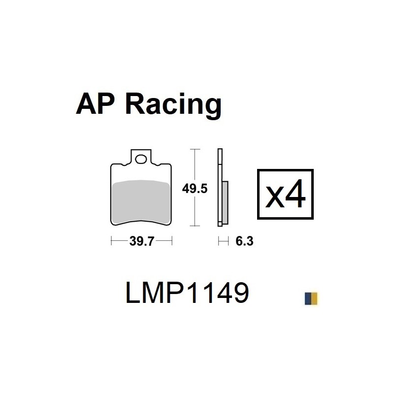 Plaquettes AP Racing de frein avant - Quadro 3D 350 D 2012-2015 Plaquettes AP Racing de frein avant - Quadro 3D 350 D 2012-2015