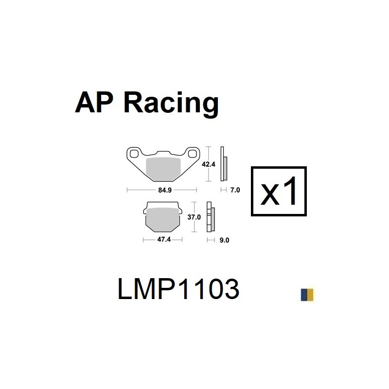 Plaquettes AP Racing de frein arrière - Quadro 3D 350 D 2011-2015 Plaquettes AP Racing de frein arrière - Quadro 3D 350 D 2011-2015