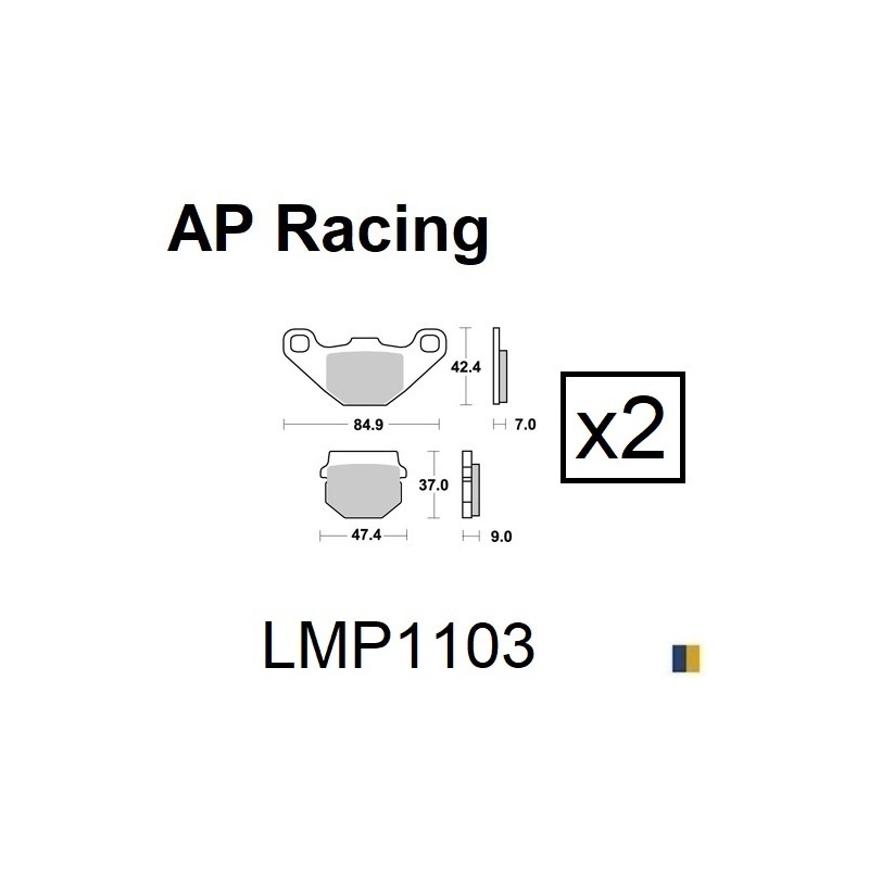Plaquettes AP Racing de frein arrière - 350 Quadro 4 2016-2018 Plaquettes AP Racing de frein arrière - 350 Quadro 4 2016-2018