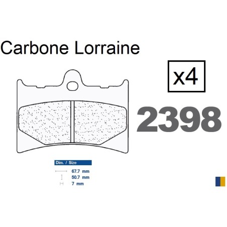 Carbone Lorraine front brake pads - Moto Guzzi 1000 Quota 1992-1997