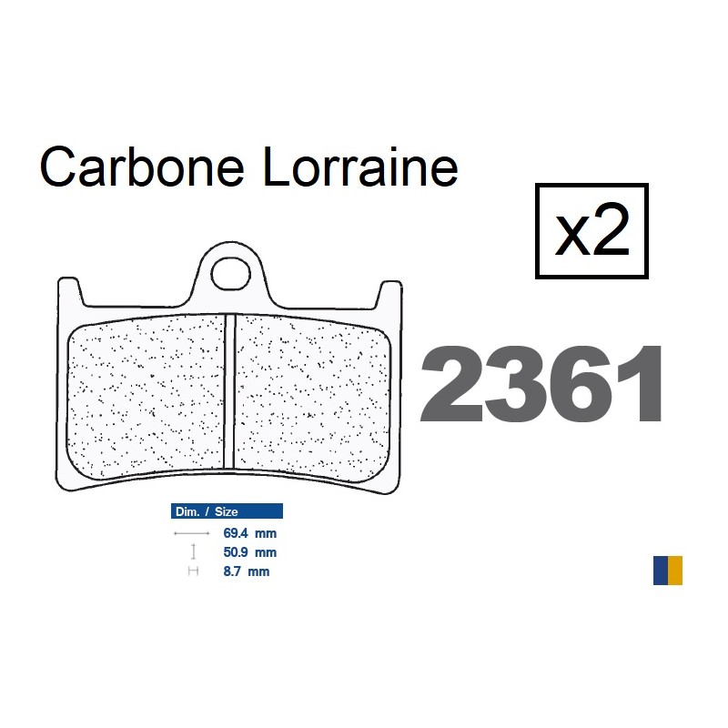 Brake pads Carbone Lorraine type 2361 XBK5 Brake pads Carbone Lorraine type 2361 XBK5