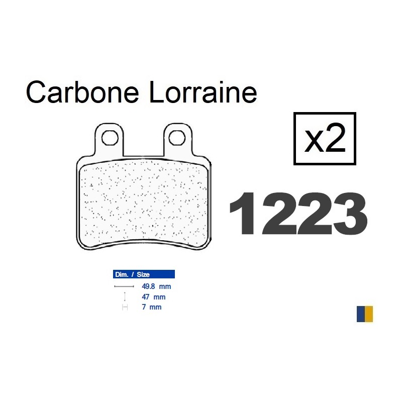 Carbone Lorraine rear brake pads - Yamaha XT 125 X Supermotard 2005-2013 Carbone Lorraine rear brake pads - Yamaha XT 125 X Supermotard 2005-2013