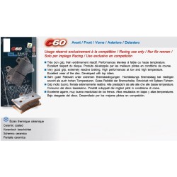 Przednie klocki hamulcowe Carbone Lorraine racing dla Aprilia RSV 1000 Factory 2004-2009