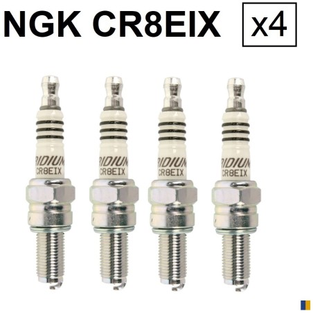 4 bougies NGK iridium CR8EIX - Suzuki GSF 1250 Bandit S/N /ABS 2007-2011