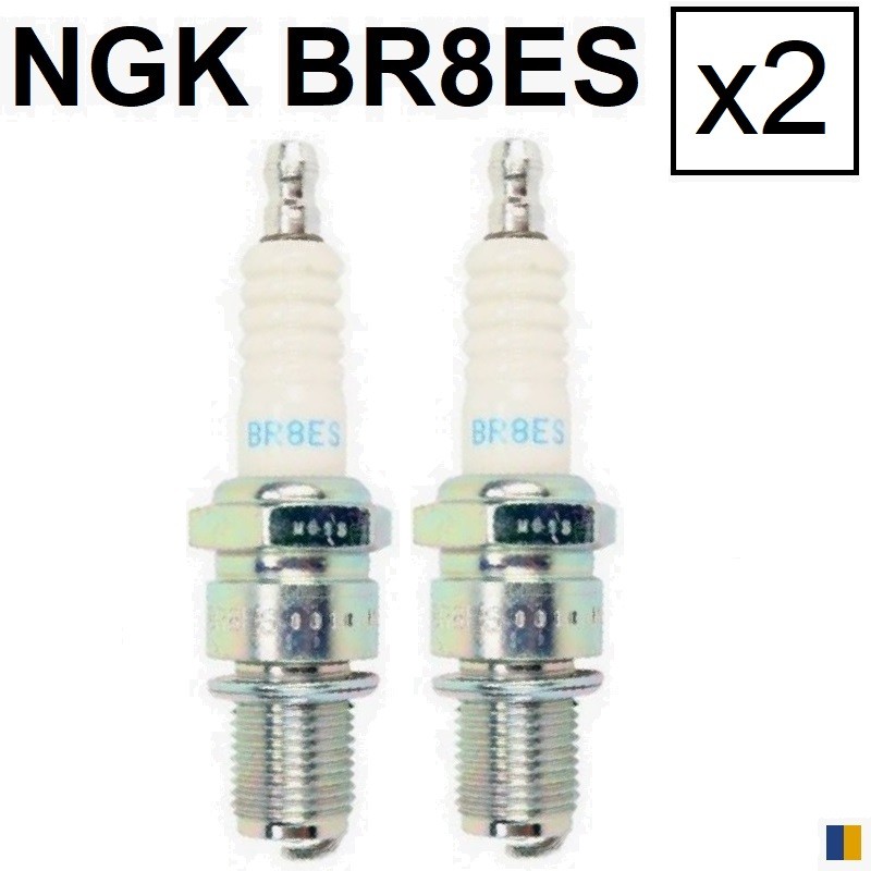 2 bougies NGK BR8ES - Moto Guzzi 750 Breva 1994-2003