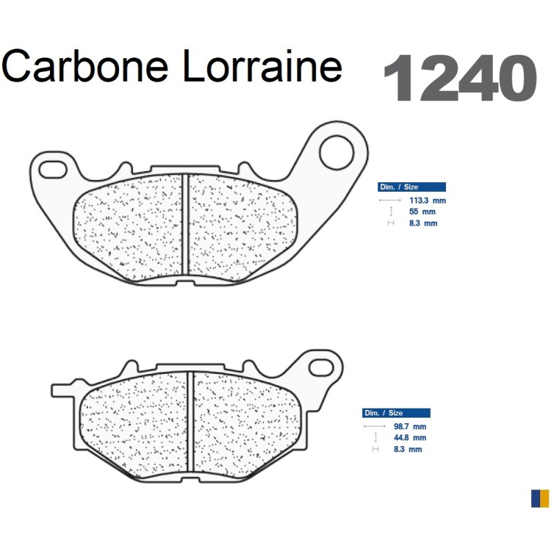 Plaquettes de frein Carbone Lorraine type 1240 XBK5 Plaquettes de frein Carbone Lorraine type 1240 XBK5