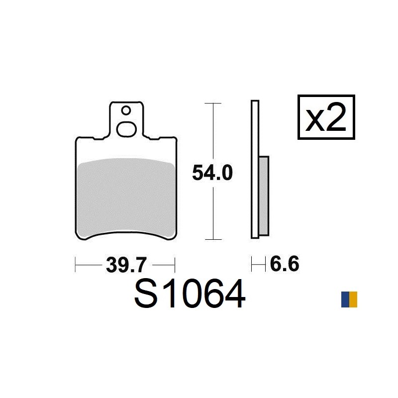 Brake pads Kyoto semi-metal type S1064 Brake pads Kyoto semi-metal type S1064