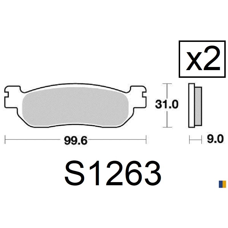 Brake pads Kyoto semi-metal type S1263 Brake pads Kyoto semi-metal type S1263