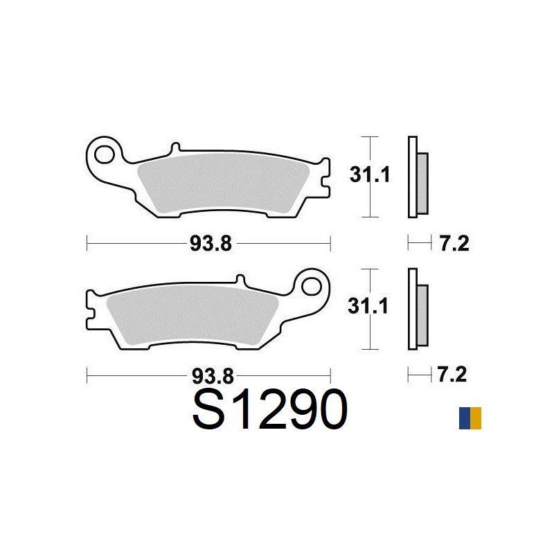 Set of brake pads Kyoto semi-metal type S1290