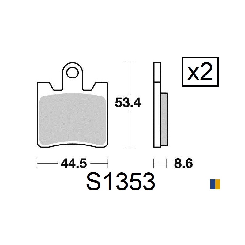 Brake pads Kyoto semi-metal type S1353 Brake pads Kyoto semi-metal type S1353
