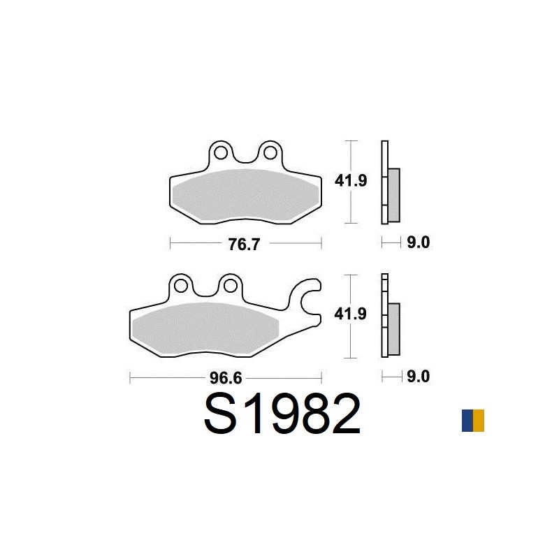 Brake pads Kyoto semi-metal type S1982 Brake pads Kyoto semi-metal type S1982