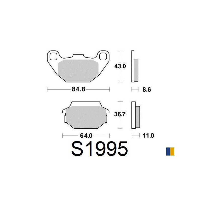 Brake pads Kyoto semi-metal type S1995