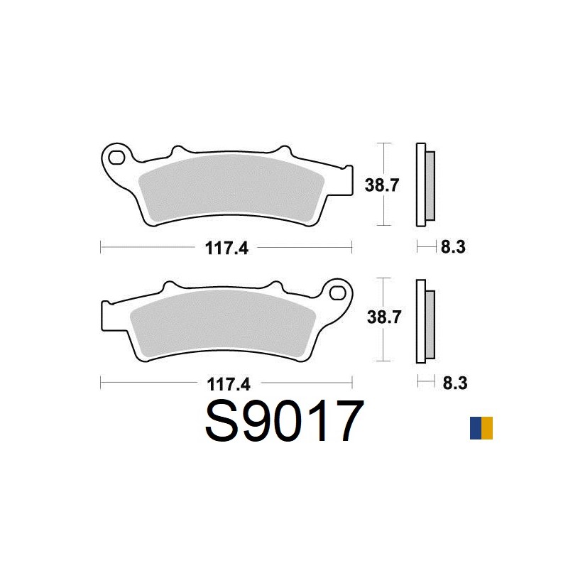Brake pads Kyoto semi-metal type S9017 Brake pads Kyoto semi-metal type S9017