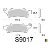 Brake pads Kyoto semi-metal type S9017