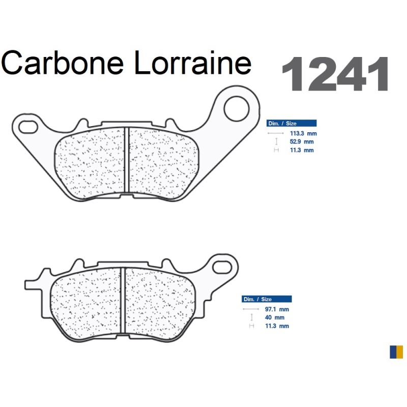 Plaquettes de frein Carbone Lorraine type 1241 RX3 Plaquettes de frein Carbone Lorraine type 1241 RX3
