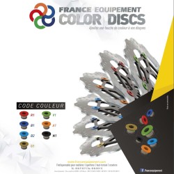 Disque de frein avant wave France Equipement type F101505R.00A0 avec oeillets de couleur