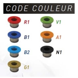 Disque de frein avant wave France Equipement type F101505R.00A0 avec oeillets de couleur