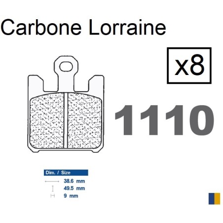 Carbone Lorraine racing brake pads - Kawasaki ZX-6R /RR 2003-2006