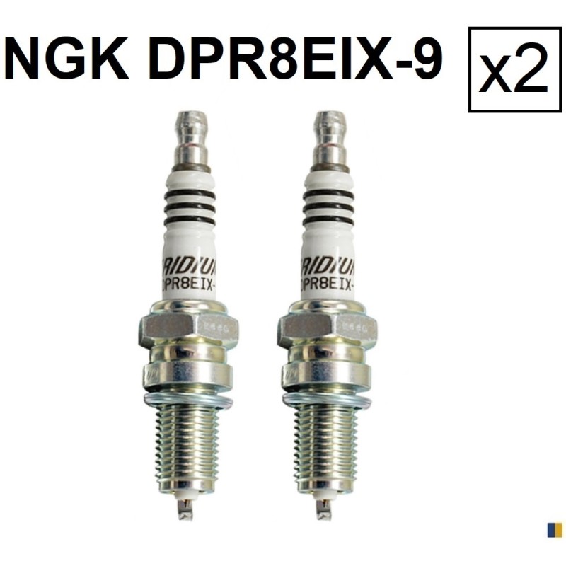 2 bougies NGK iridium DPR8EIX-9 - Kawasaki VN 750 Vulcan 1986-2005