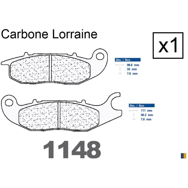 Carbone Lorraine front brake pads - Rieju 125 NKD 2006-2010 Carbone Lorraine front brake pads - Rieju 125 NKD 2006-2010