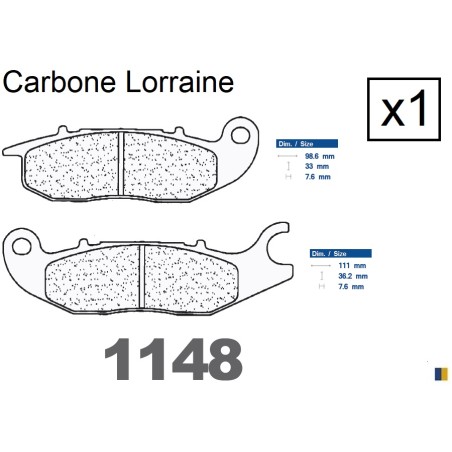 Plaquettes Carbone Lorraine de frein avant - Rieju 125 NKD 2006-2010