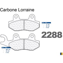 Carbone Lorraine front brake pads - Kawasaki 250 KLX 2009-2013