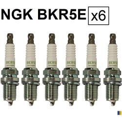 Lot de 6 bougies d'allumage NGK type BKR5E
