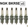 Lot de 6 bougies d'allumage NGK type BKR5E