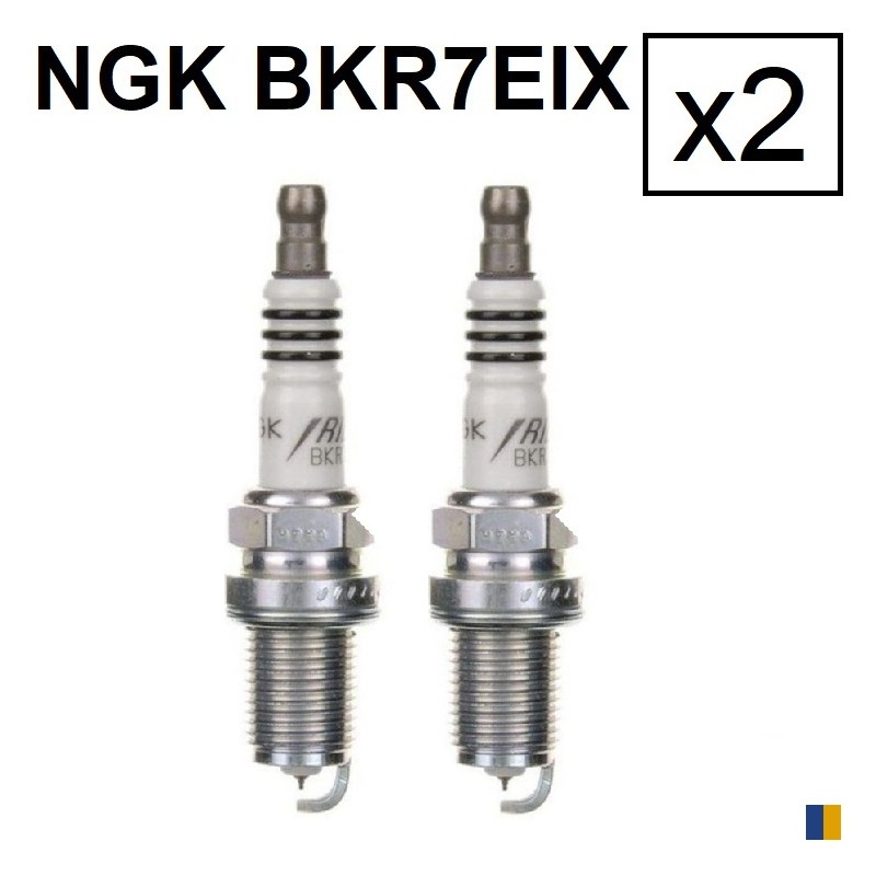 Lot de 2 bougies d'allumage NGK iridium type BKR7EIX