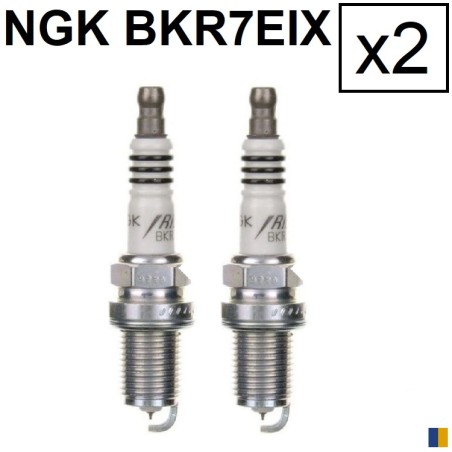 Lot de 2 bougies d'allumage NGK iridium type BKR7EIX