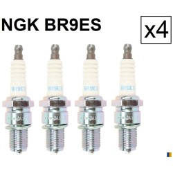 Lot de 4 bougies d'allumage NGK type BR9ES