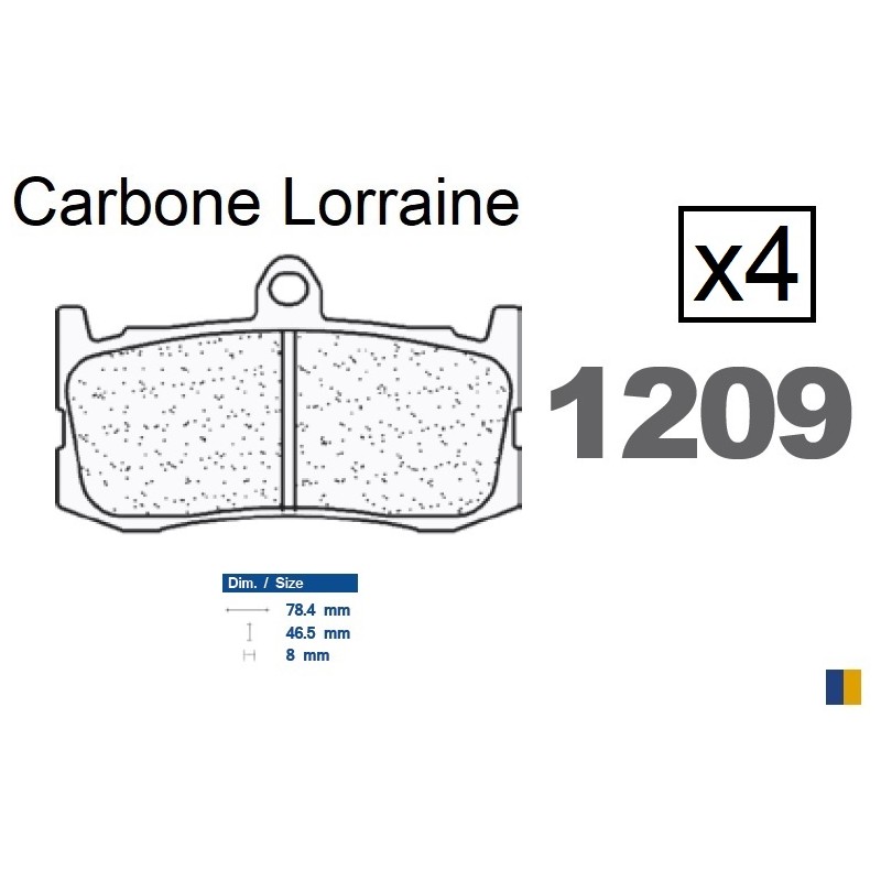 Plaquettes avant racing Carbone Lorraine - Triumph 675 Daytona 2009-2016 Plaquettes avant racing Carbone Lorraine - Triumph 675 Daytona 2009-2016