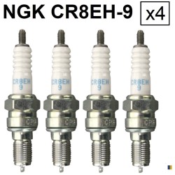 Lot de 4 bougies d'allumage NGK type CR8EH-9