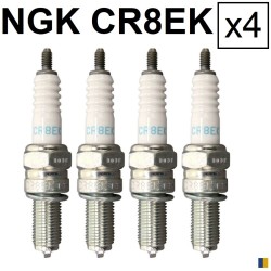 Lot de 4 bougies d'allumage NGK type CR8EK