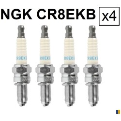 Lot de 4 bougies d'allumage NGK type CR8EKB