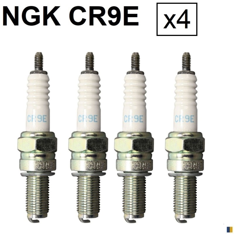 Lot de 4 bougies d'allumage NGK type CR9E