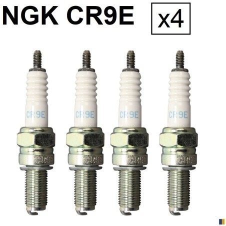 Lot de 4 bougies d'allumage NGK type CR9E