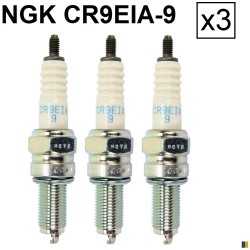 Lot de 3 bougies d'allumage NGK type CR9EIA-9