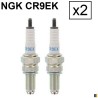 Lot de 2 bougies d'allumage NGK type CR9EK