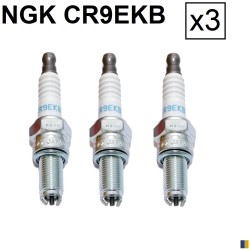Lot de 3 bougies d'allumage NGK type CR9EKB
