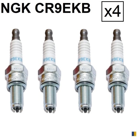 Lot de 4 bougies d'allumage NGK type CR9EKB