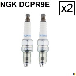 Lot de 2 bougies d'allumage NGK type DCPR9E