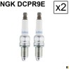 Lot de 2 bougies d'allumage NGK type DCPR9E