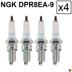 Lot de 4 bougies d'allumage NGK type DPR8EA-9