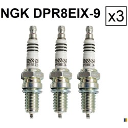 Lot de 3 bougies d'allumage NGK iridium type DPR8EIX-9