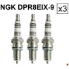 Lot de 3 bougies d'allumage NGK iridium type DPR8EIX-9