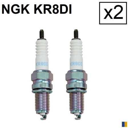Set of 2 spark plugs NGK iridium type KR8DI